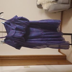 Express Long blue and purple halter dresses. Size L